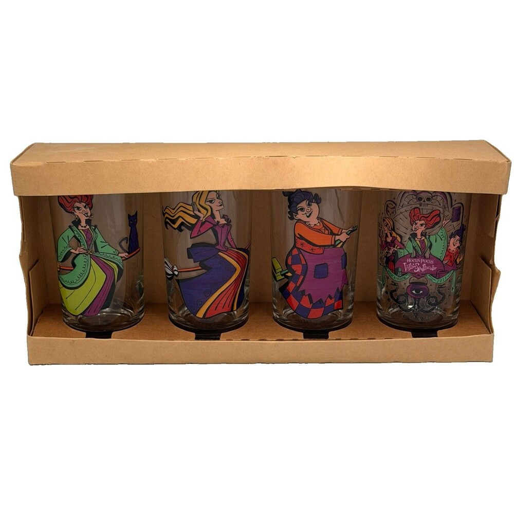 Disney Hocus Pocus Sanderson Sisters Villain Spelltacular 2021 Glass Set 4